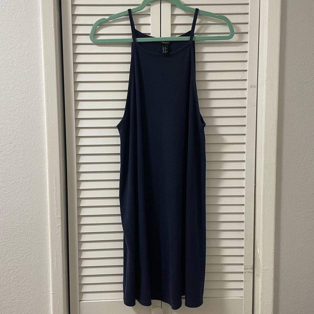 Blue square neck dress! 🦋
